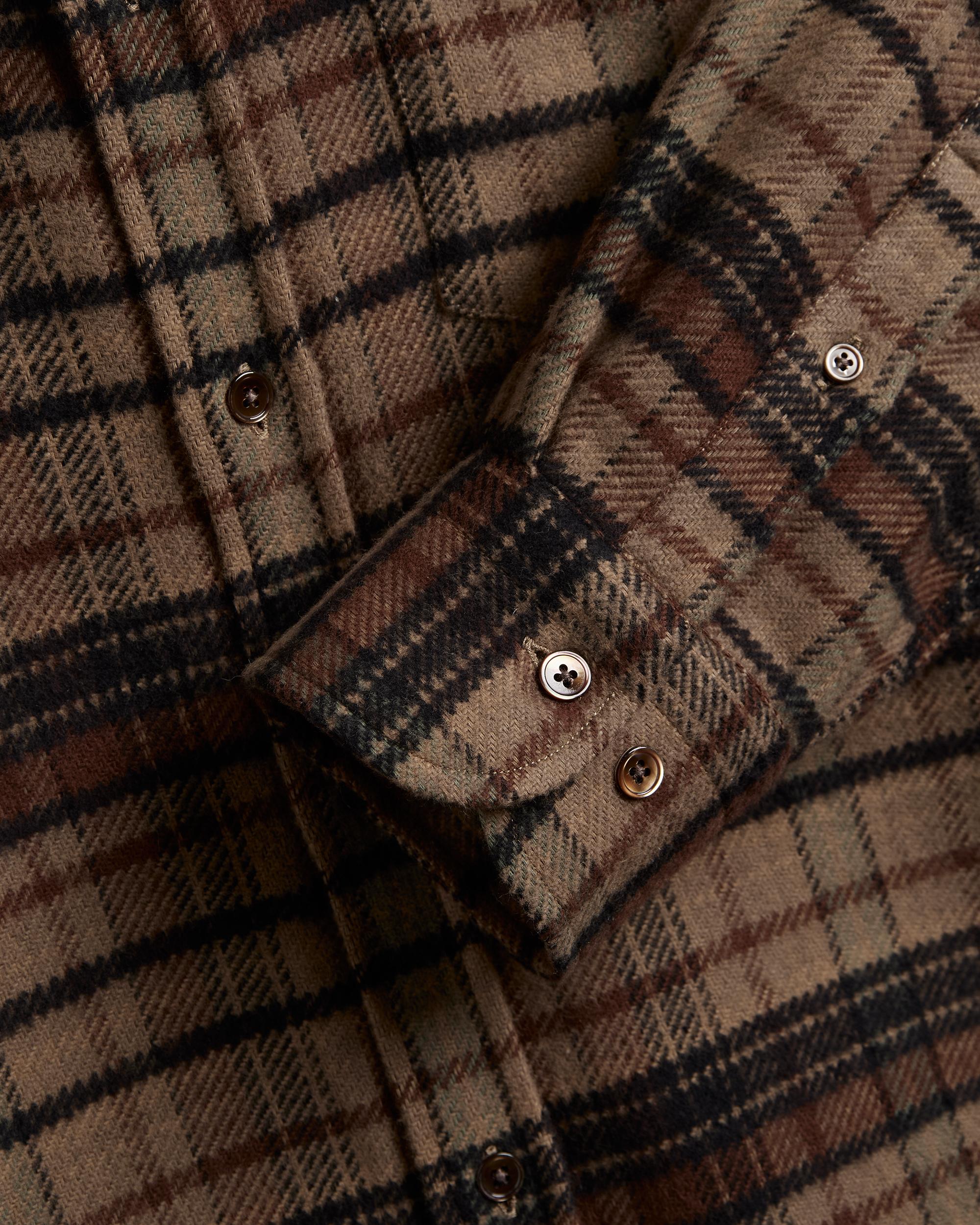 Portuguese Flannel Stalia Oversized Brown Hemd Herren kariert braun